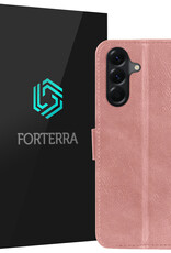 Forterra Forterra Samsung Galaxy A56 Hoesje Bookcase - Rose Goud