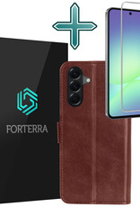 Forterra Forterra Samsung Galaxy A56 Hoesje Bookcase Met Screenprotector - Bruin
