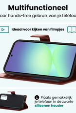 Forterra Forterra Samsung Galaxy A56 Hoesje Bookcase Met Screenprotector - Bruin