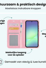 Forterra Forterra Samsung Galaxy A56 Hoesje Bookcase Met Screenprotector - Lichtroze