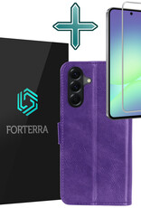 Forterra Forterra Samsung Galaxy A56 Hoesje Bookcase Met Screenprotector - Paars