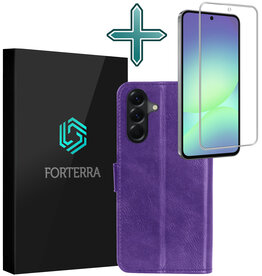 Forterra Forterra Samsung Galaxy A56 Hoesje Bookcase Met Screenprotector - Paars
