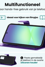 Forterra Forterra Samsung Galaxy A56 Hoesje Bookcase Met Screenprotector - Paars