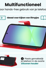 Forterra Forterra Samsung Galaxy A56 Hoesje Bookcase Met Screenprotector - Rood
