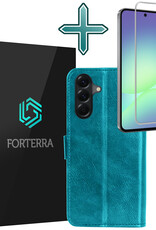 Forterra Forterra Samsung Galaxy A56 Hoesje Bookcase Met Screenprotector - Turquoise