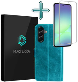 Forterra Forterra Samsung Galaxy A56 Hoesje Bookcase Met Screenprotector - Turquoise