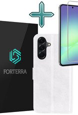 Forterra Forterra Samsung Galaxy A56 Hoesje Bookcase Met Screenprotector - Wit