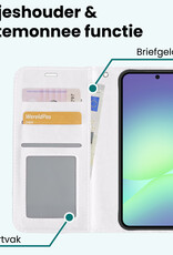 Forterra Forterra Samsung Galaxy A56 Hoesje Bookcase Met Screenprotector - Wit