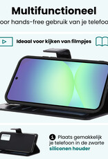 Forterra Forterra Samsung Galaxy A56 Hoesje Bookcase Met Screenprotector - Zwart