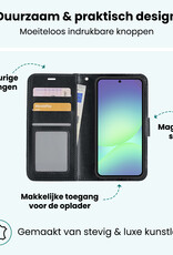 Forterra Forterra Samsung Galaxy A56 Hoesje Bookcase Met Screenprotector - Zwart