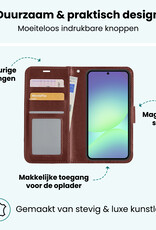 Forterra Forterra Samsung Galaxy A56 Hoesje Bookcase Met 2x Screenprotector - Bruin