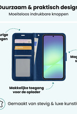 Forterra Forterra Samsung Galaxy A56 Hoesje Bookcase Met 2x Screenprotector - Donkerblauw