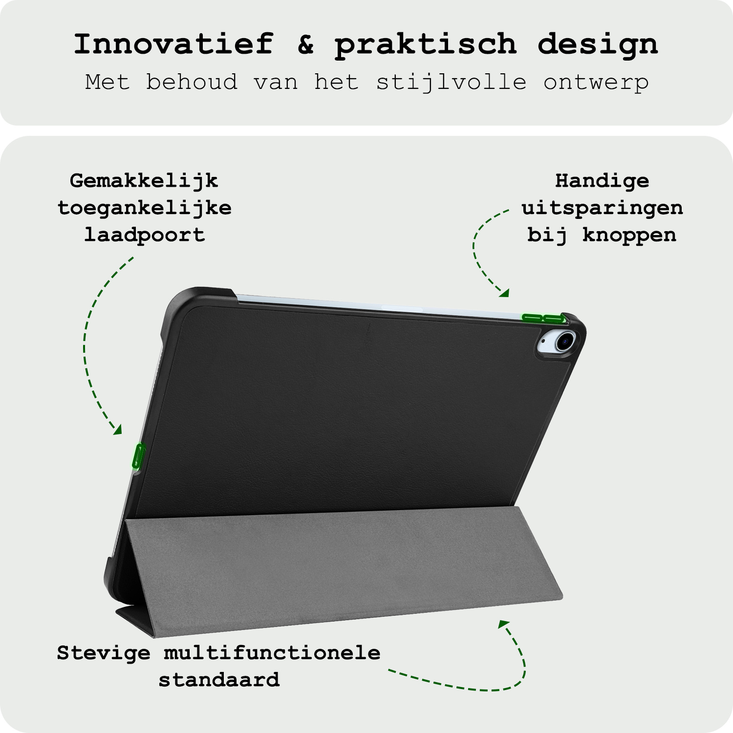 BASEY. BASEY. iPad Air 7 (13 inch) Hoesje - Zwart