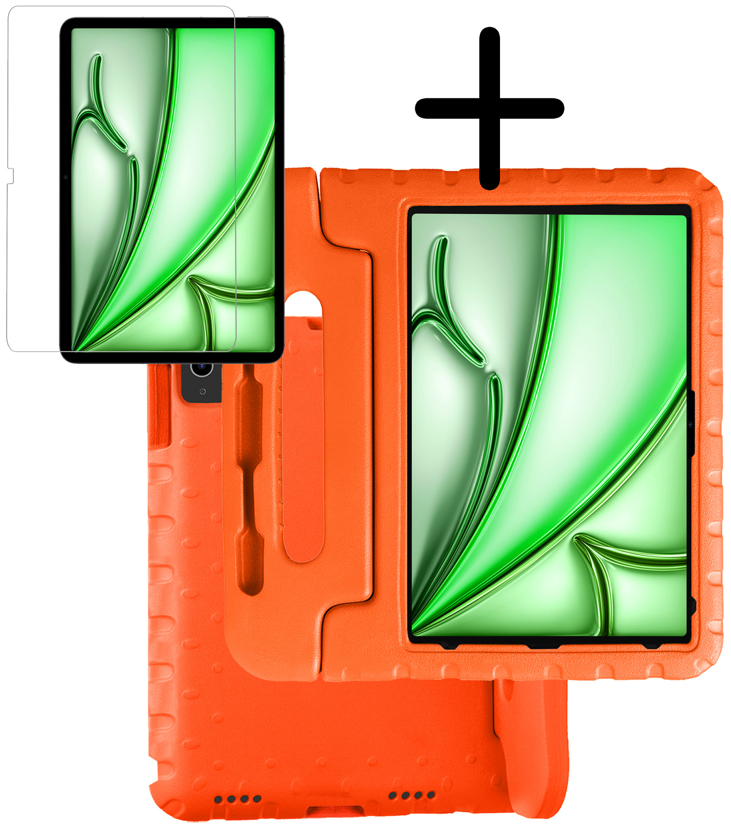 BASEY. BASEY. iPad Air 7 (13 inch) Kinderhoes Met Screenprotector - Oranje