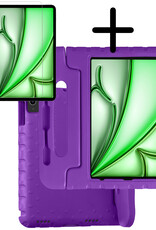 BASEY. BASEY. iPad Air 7 (13 inch) Kinderhoes Met Screenprotector - Paars