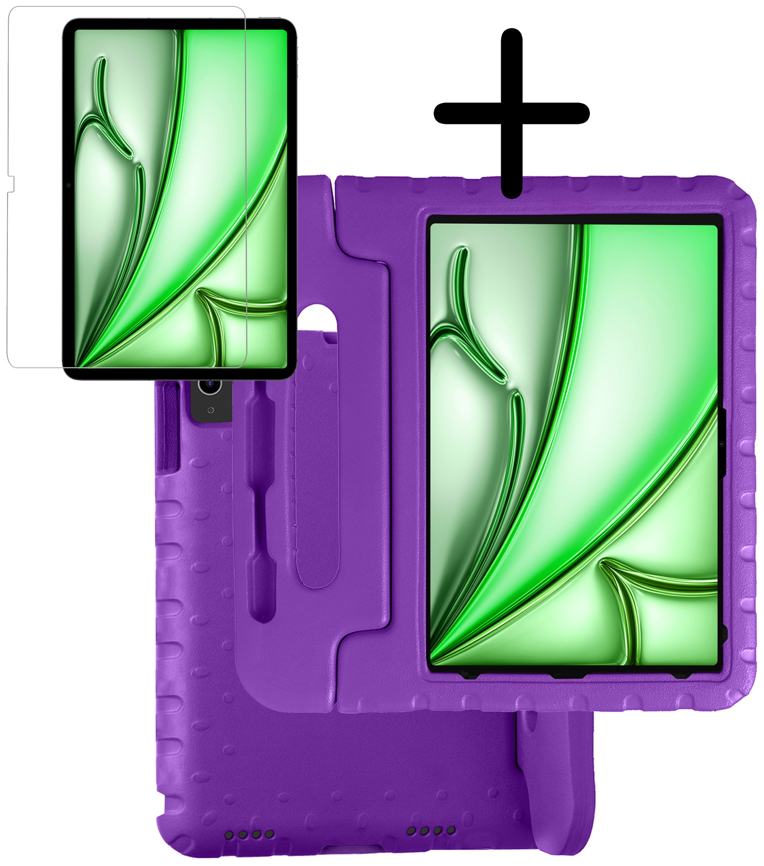 BASEY. BASEY. iPad Air 7 (13 inch) Kinderhoes Met Screenprotector - Paars