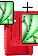 BASEY. BASEY. iPad Air 7 (13 inch) Kinderhoes Met Screenprotector - Rood