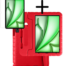 BASEY. BASEY. iPad Air 7 (13 inch) Kinderhoes Met Screenprotector - Rood