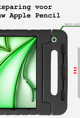 BASEY. BASEY. iPad Air 7 (13 inch) Kinderhoes Met Screenprotector - Zwart