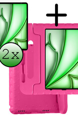 BASEY. BASEY. iPad Air 7 (13 inch) Kinderhoes Met 2x Screenprotector - Roze