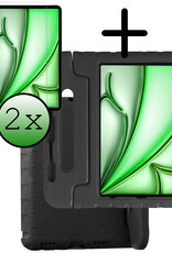 BASEY. BASEY. iPad Air 7 (13 inch) Kinderhoes Met 2x Screenprotector - Zwart