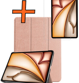 Nomfy Nomfy iPad Air 7 (13 inch) Hoesje Met Screenprotector - Rood