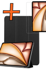 Nomfy Nomfy iPad Air 7 (13 inch) Hoesje Met Screenprotector - Zwart