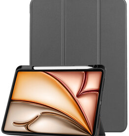 Nomfy Nomfy iPad Air 7 (13 inch) Hoesje Met Uitsparing Apple Pencil - Grijs