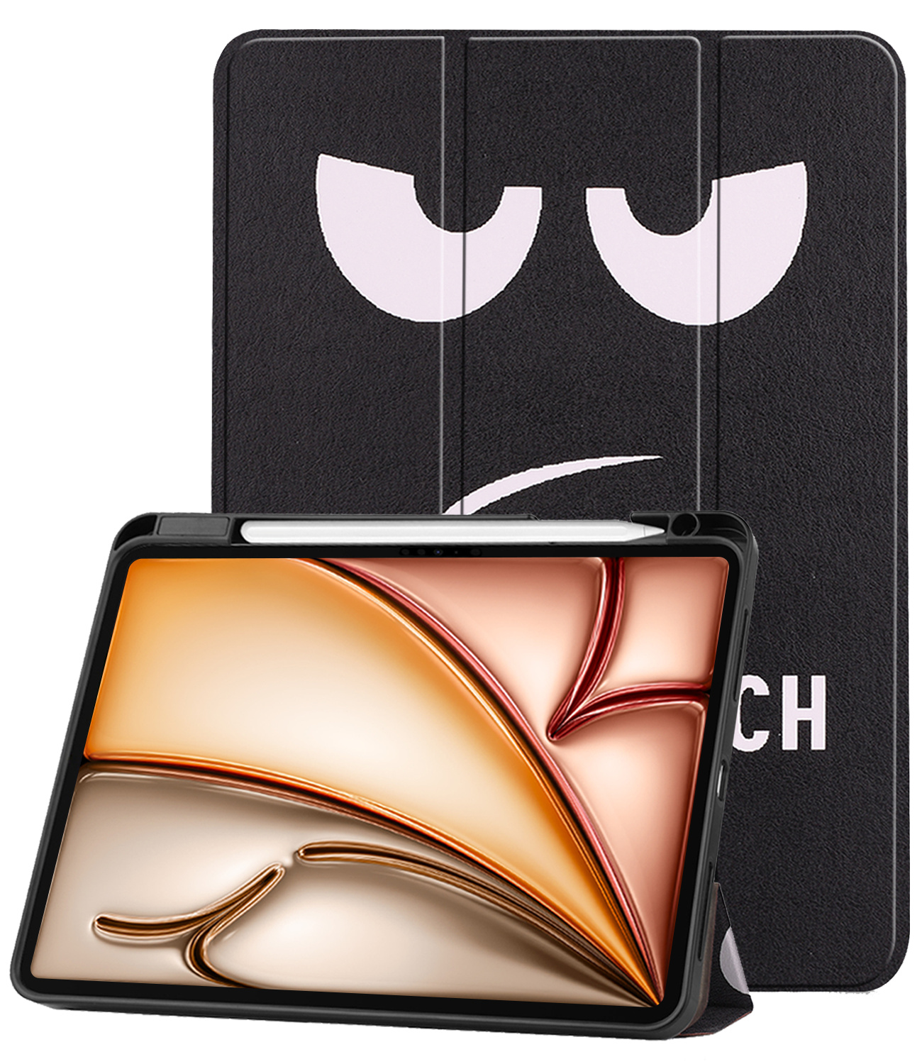 Nomfy Nomfy iPad Air 7 (13 inch) Hoesje Met Uitsparing Apple Pencil - Don't Touch