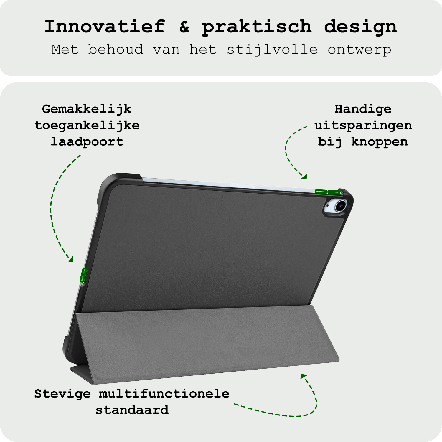 BASEY. BASEY. iPad Air 7 (11 inch) Hoesje - Grijs