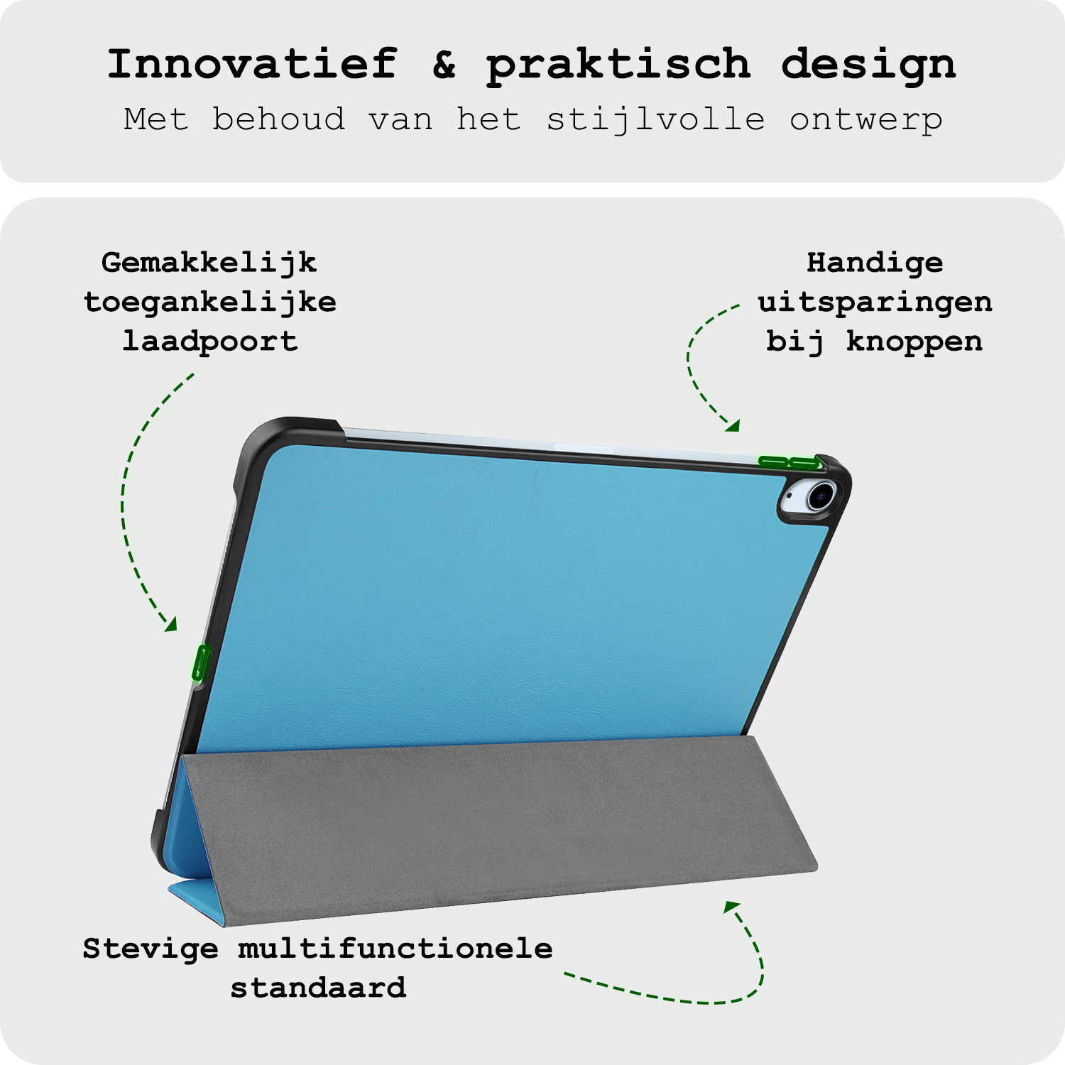 BASEY. BASEY. iPad Air 7 (11 inch) Hoesje - Lichtblauw