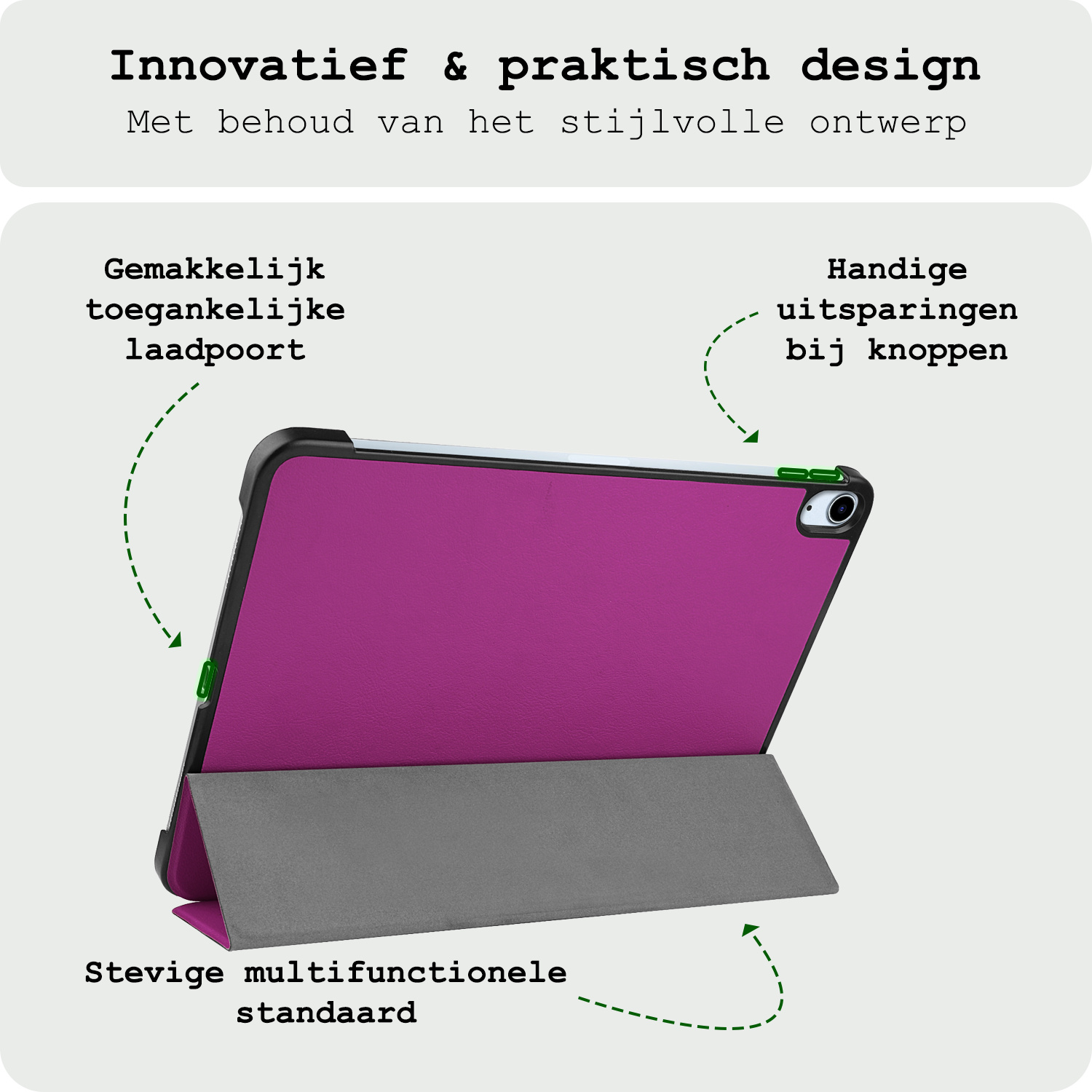 BASEY. BASEY. iPad Air 7 (11 inch) Hoesje - Paars