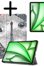 BASEY. BASEY. iPad Air 7 (11 inch) Hoesje Met Screenprotector - Eiffeltoren