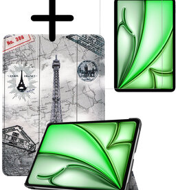 BASEY. BASEY. iPad Air 7 (11 inch) Hoesje Met Screenprotector - Eiffeltoren