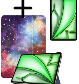 BASEY. BASEY. iPad Air 7 (11 inch) Hoesje Met Screenprotector - Galaxy