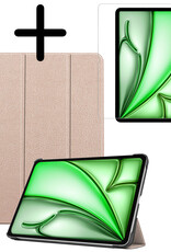 BASEY. BASEY. iPad Air 7 (11 inch) Hoesje Met Screenprotector - Goud