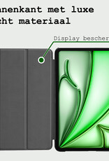 BASEY. BASEY. iPad Air 7 (11 inch) Hoesje Met Screenprotector - Grijs