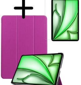 BASEY. BASEY. iPad Air 7 (11 inch) Hoesje Met Screenprotector - Paars