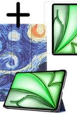 BASEY. BASEY. iPad Air 7 (11 inch) Hoesje Met Screenprotector - Sterrenhemel