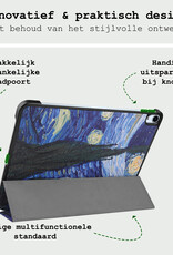 BASEY. BASEY. iPad Air 7 (11 inch) Hoesje Met Screenprotector - Sterrenhemel