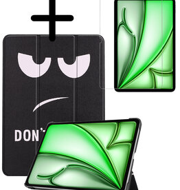BASEY. BASEY. iPad Air 7 (11 inch) Hoesje Met Screenprotector - Don't Touch Me