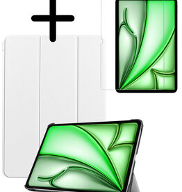 BASEY. BASEY. iPad Air 7 (11 inch) Hoesje Met Screenprotector - Wit
