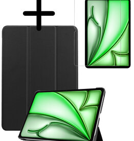 BASEY. BASEY. iPad Air 7 (11 inch) Hoesje Met Screenprotector - Zwart