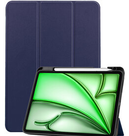 BASEY. BASEY. iPad Air 7 (11 inch) Hoesje Met Uitsparing Apple Pencil - Donkerblauw