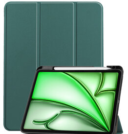 BASEY. BASEY. iPad Air 7 (11 inch) Hoesje Met Uitsparing Apple Pencil - Donkergroen