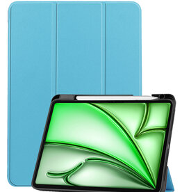 BASEY. BASEY. iPad Air 7 (11 inch) Hoesje Met Uitsparing Apple Pencil - Lichtblauw