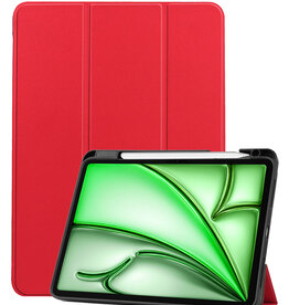 BASEY. BASEY. iPad Air 7 (11 inch) Hoesje Met Uitsparing Apple Pencil - Rood