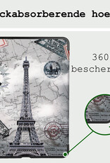 BASEY. BASEY. iPad Air 7 (11 inch) Hoesje Met Uitsparing Apple Pencil Met Screenprotector - Eiffeltoren