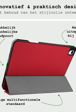 BASEY. BASEY. iPad Air 7 (11 inch) Hoesje Met Uitsparing Apple Pencil Met Screenprotector - Rood