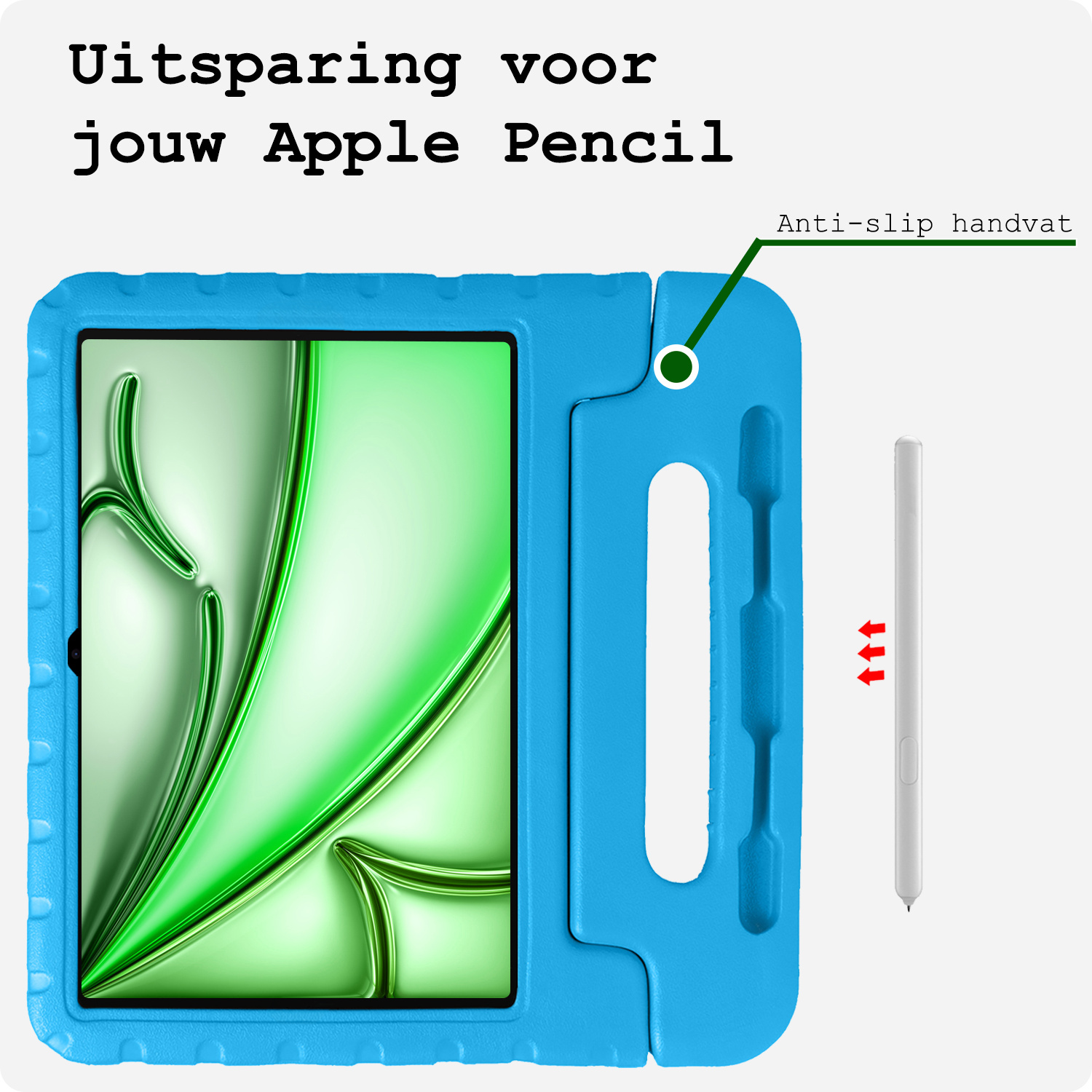 BASEY. BASEY. iPad Air 7 (11 inch) Kinderhoes Met Screenprotector - Blauw